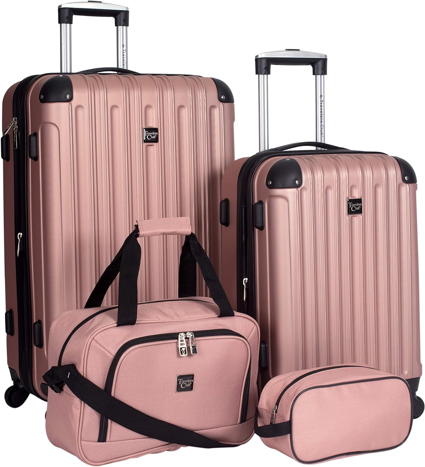 230527204835004_1 Travelers Club Midtown Hardside 4-Piece Luggage Travel Set, Tan - Image 1